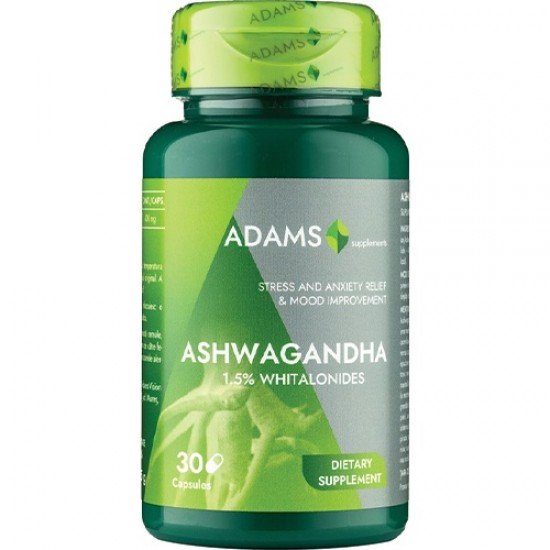 Ashwagandha 400 mg, 30 capsule, Adams